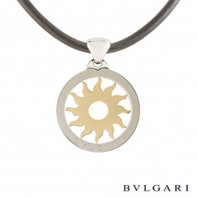 Bvlgari Yellow Gold and Stainless Steel Tondo Pendant